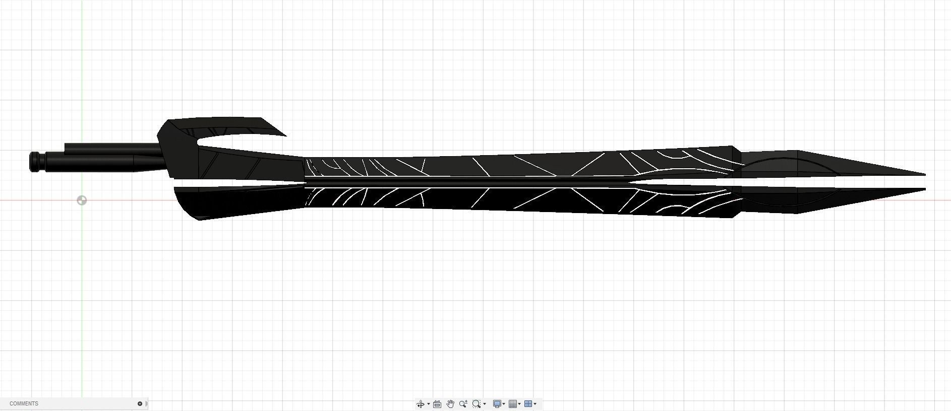 Guardians Of The Galaxy Gamora Godslayer sword STL File 3D print model_1