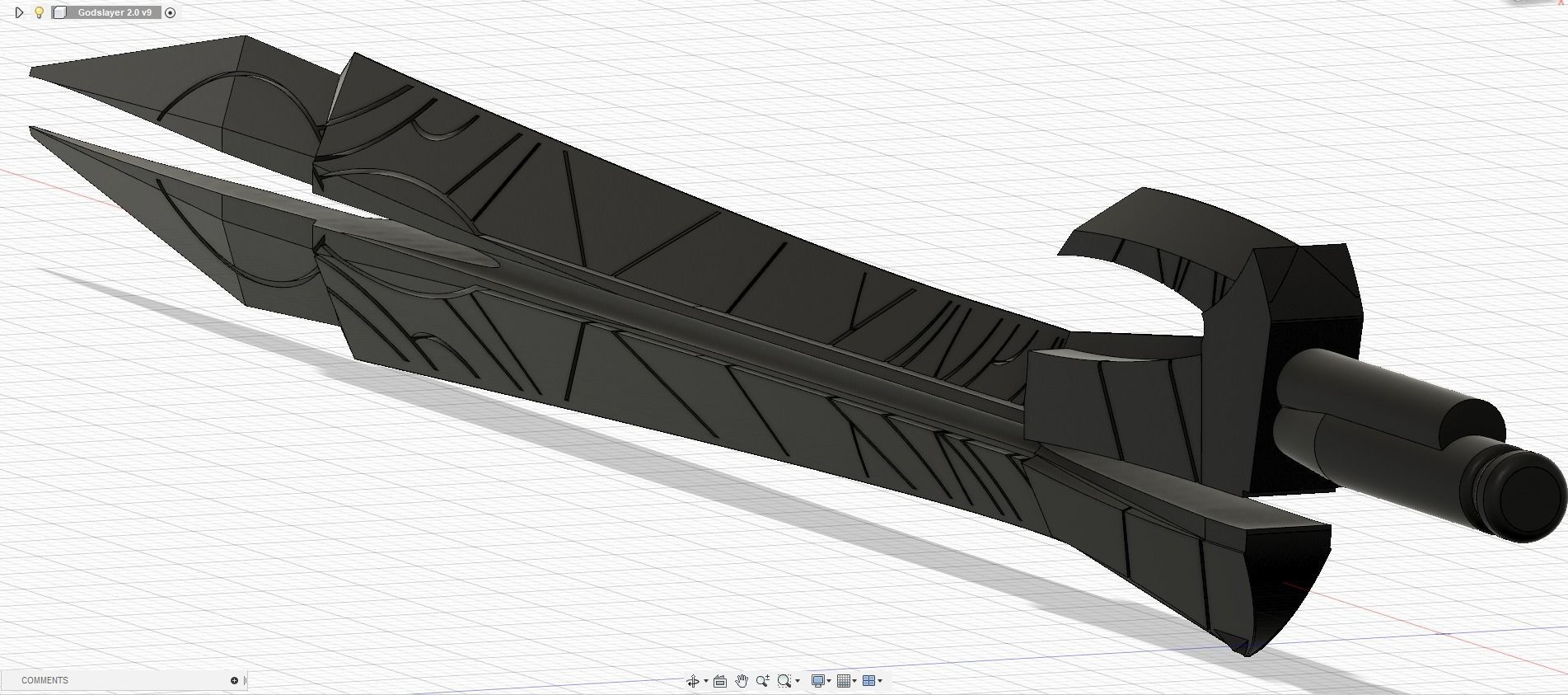 Guardians Of The Galaxy Gamora Godslayer sword STL File 3D print model_6