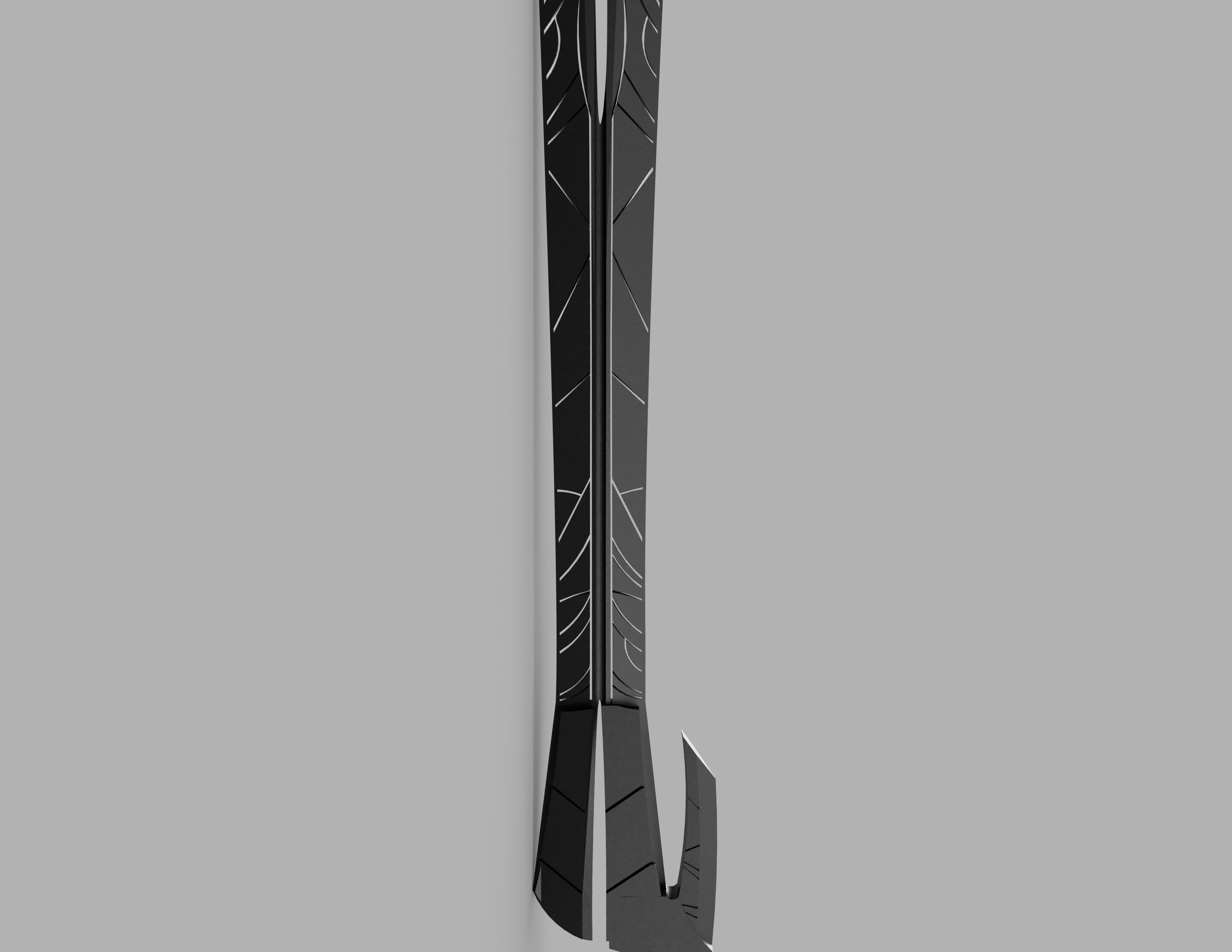 Guardians Of The Galaxy Gamora Godslayer sword STL File 3D print model_3