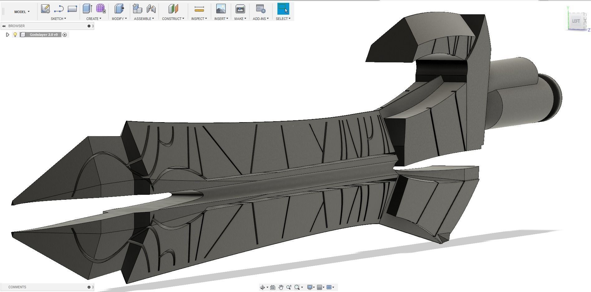 Guardians Of The Galaxy Gamora Godslayer sword STL File 3D print model_8