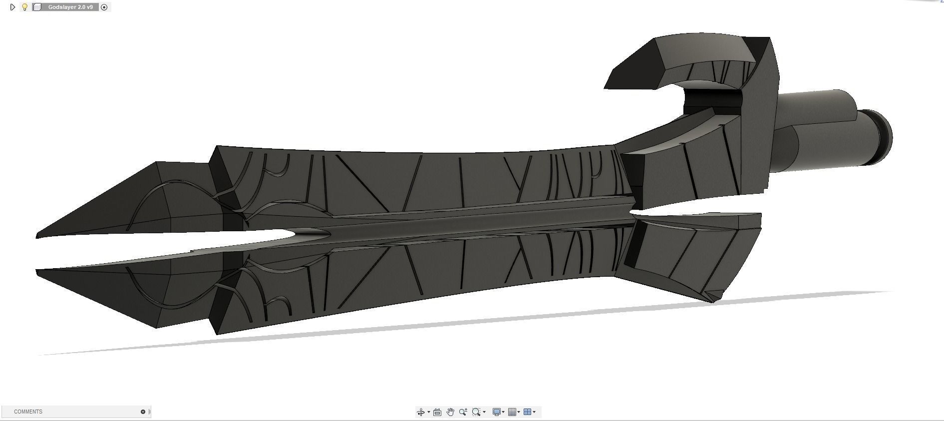 Guardians Of The Galaxy Gamora Godslayer sword STL File 3D print model_7