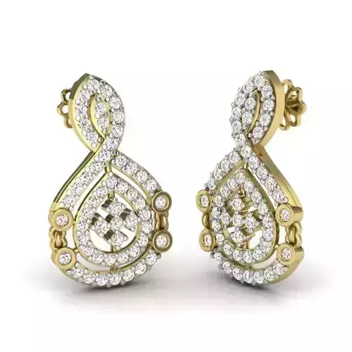 Women earrings 3dm render detail 3D print model