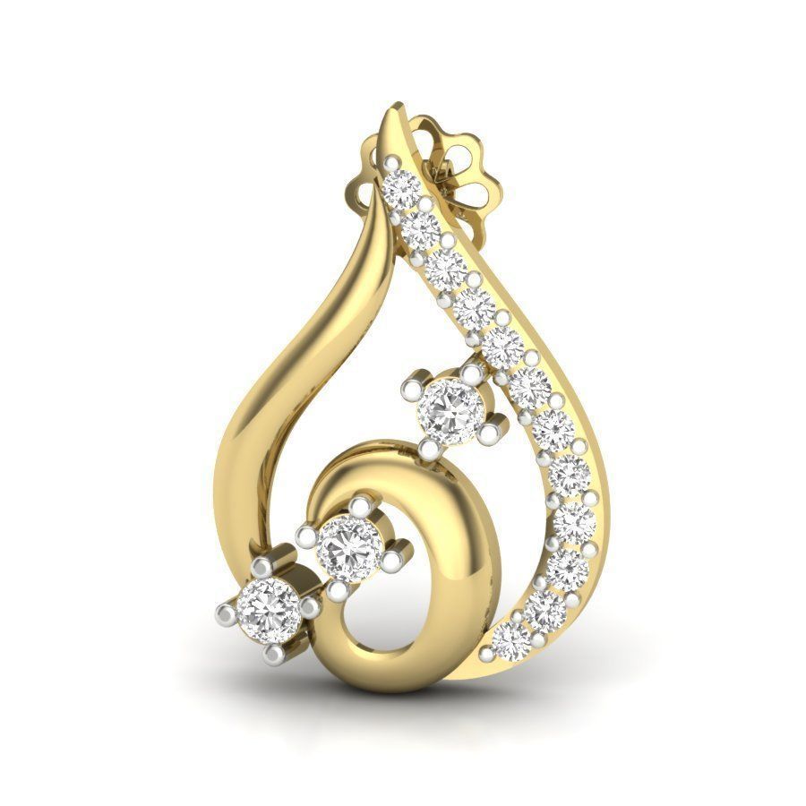 Women earrings 3dm render detail 3D print model 3D print model_2