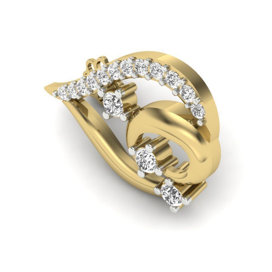 Women earrings 3dm render detail 3D print model 3D print model_4