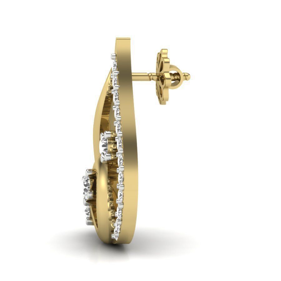 Women earrings 3dm render detail 3D print model 3D print model_3