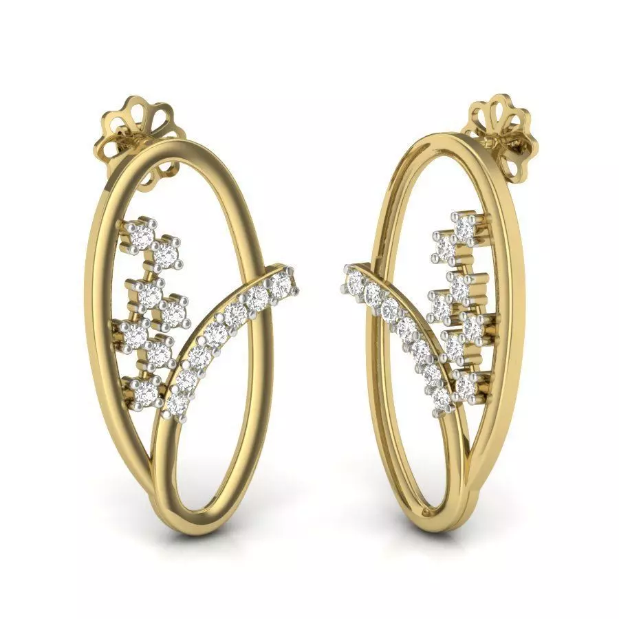 Women earrings 3dm render detail 3D print model 3D print model
