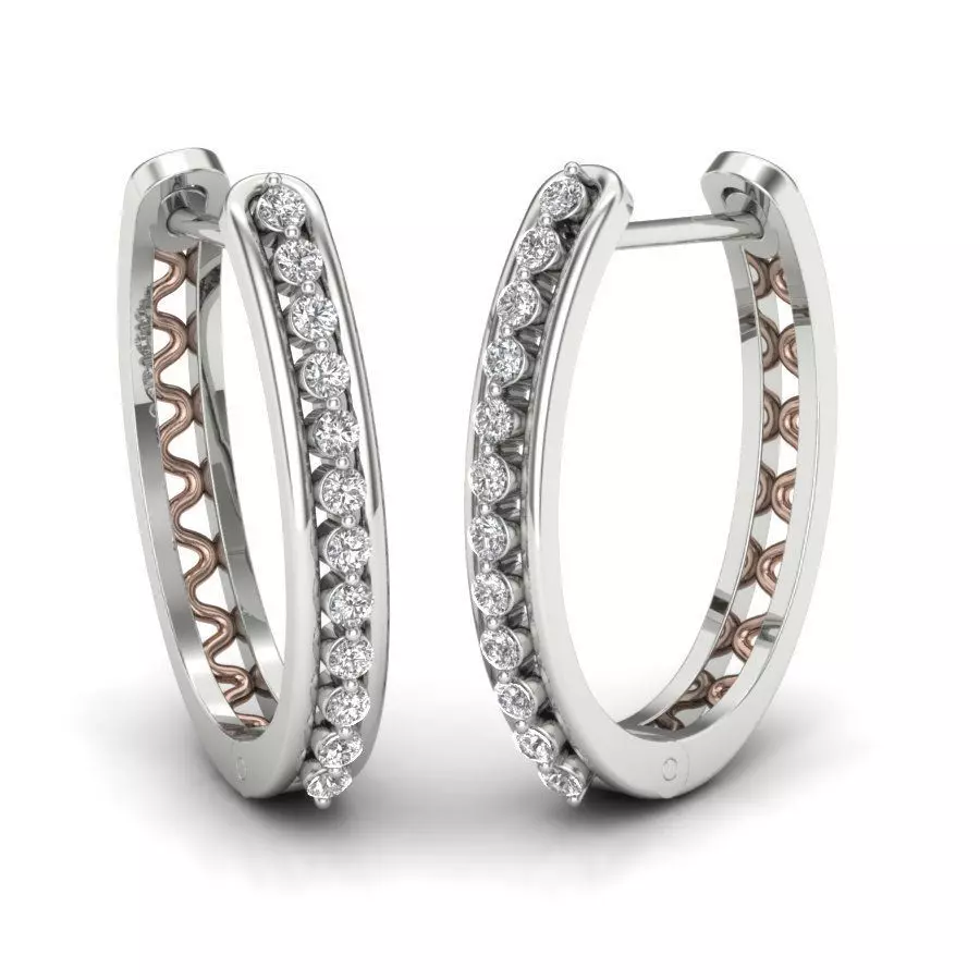 Women earrings 3dm render detail 3D print model 3D print model_0