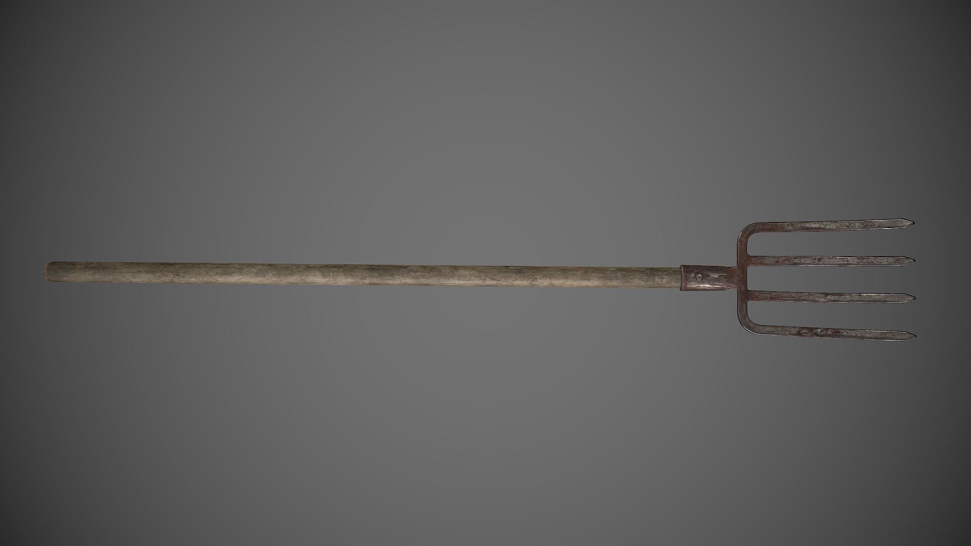 Pitchfork fork Low-poly 3D model_5