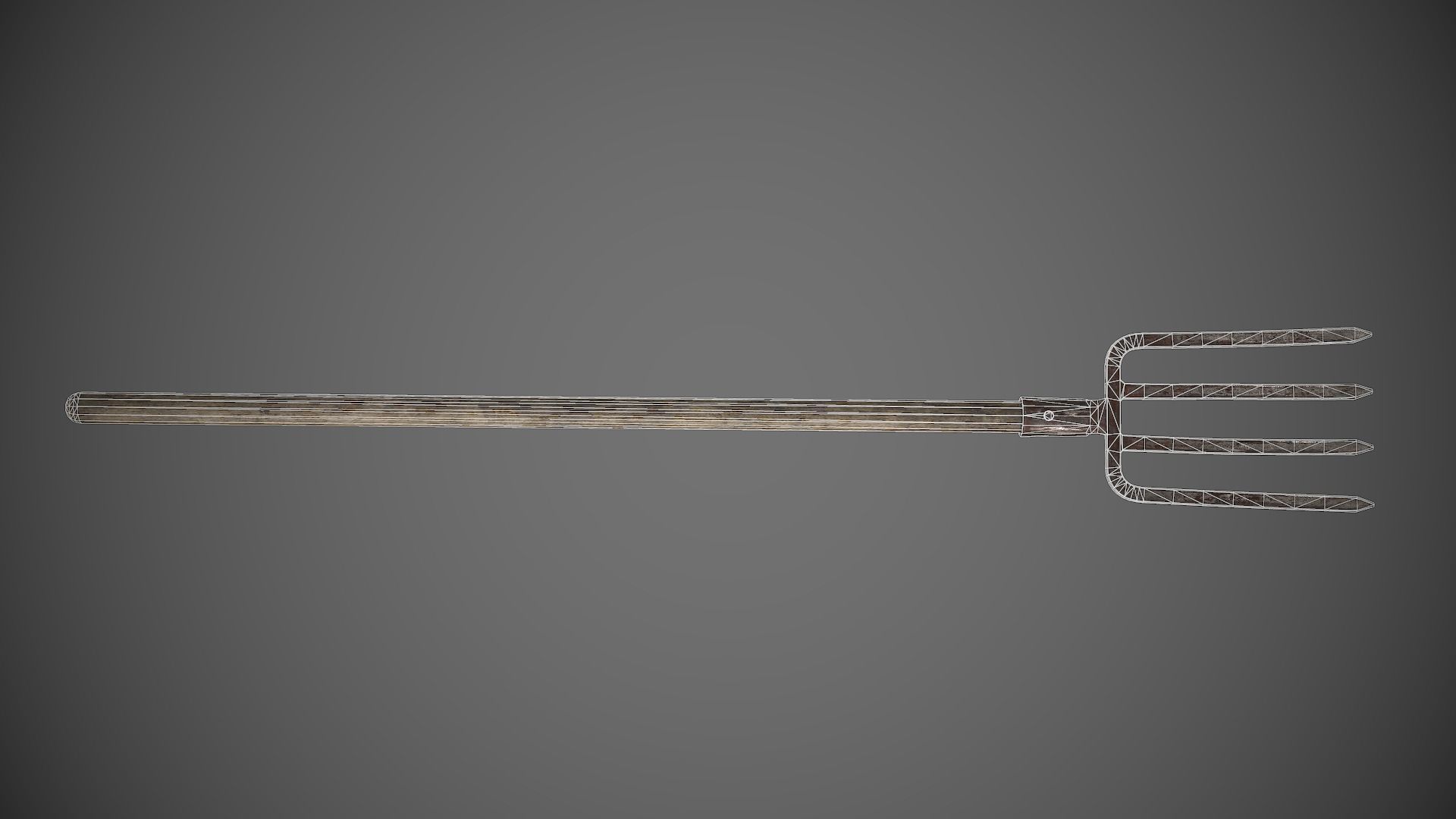 Pitchfork fork Low-poly 3D model_6