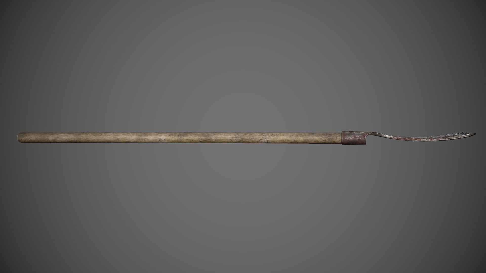 Pitchfork fork Low-poly 3D model_7