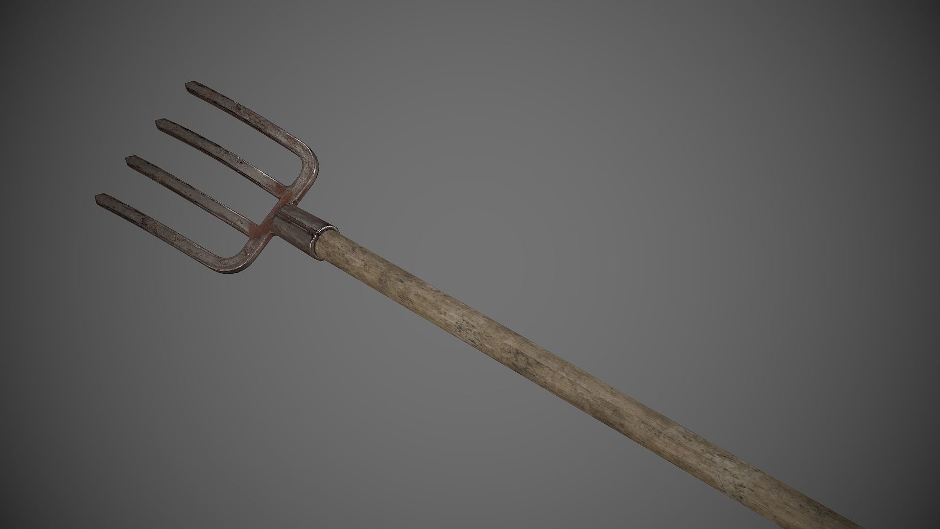 Pitchfork fork Low-poly 3D model_13