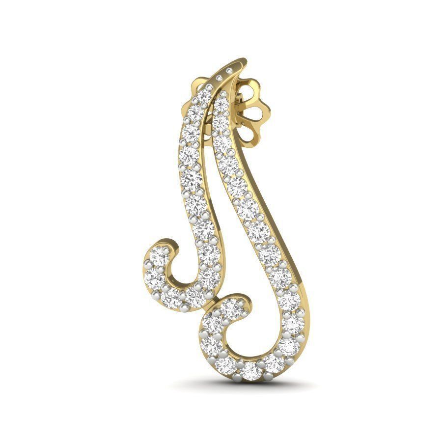 Women earrings 3dm render detail 3D print model 3D print model_2