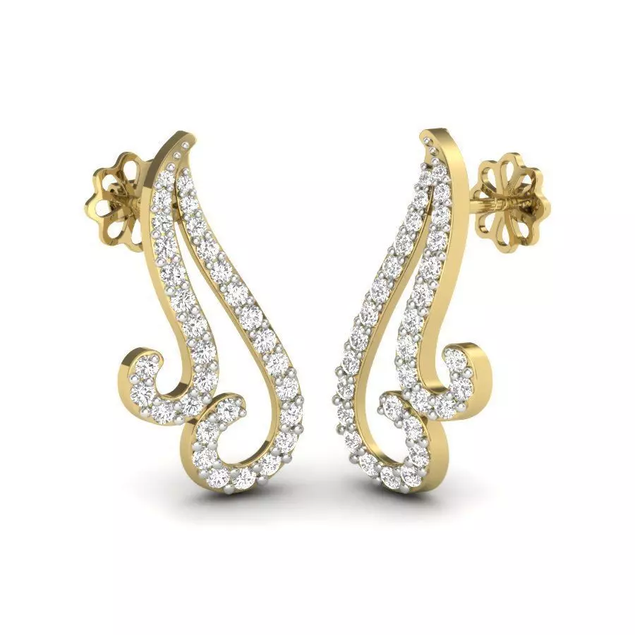 Women earrings 3dm render detail 3D print model 3D print model_0