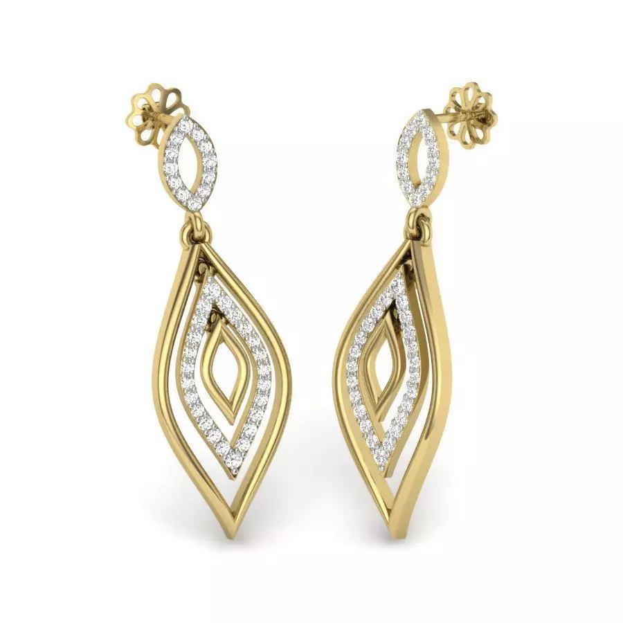 Women earrings 3dm render detail 3D print model 3D print model_0