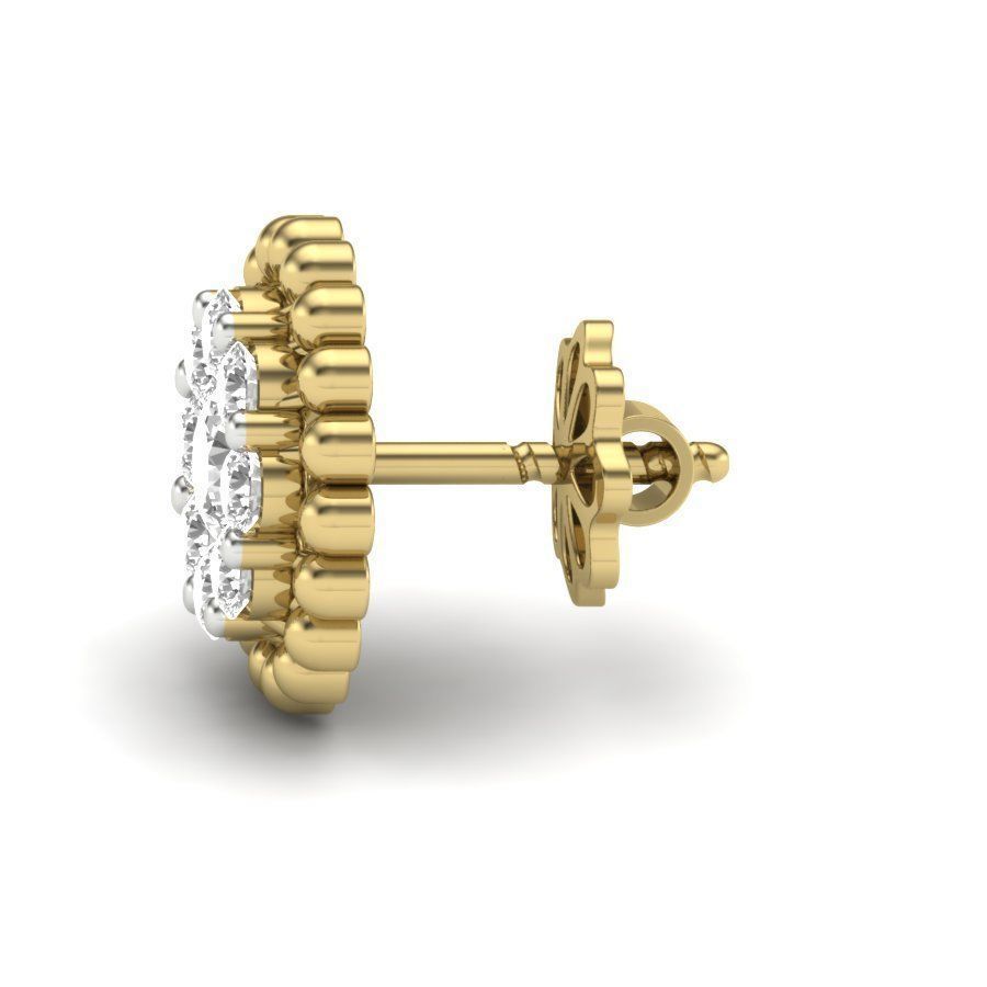 Women earrings 3dm render detail 3D print model 3D print model_3