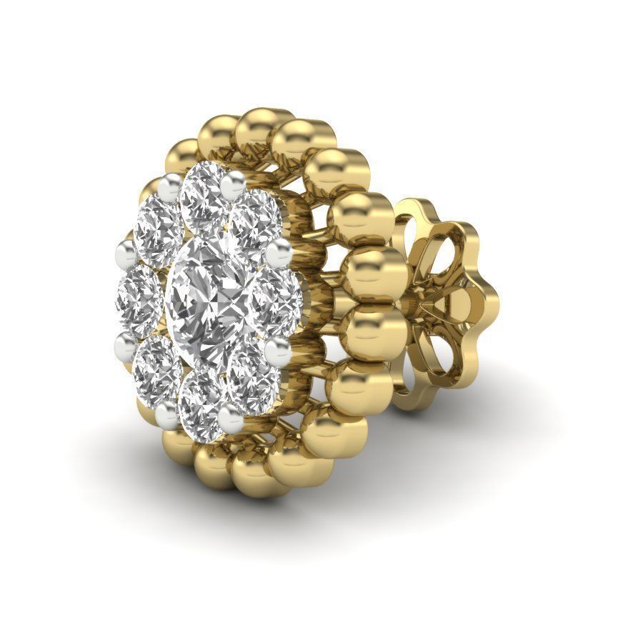 Women earrings 3dm render detail 3D print model 3D print model_4