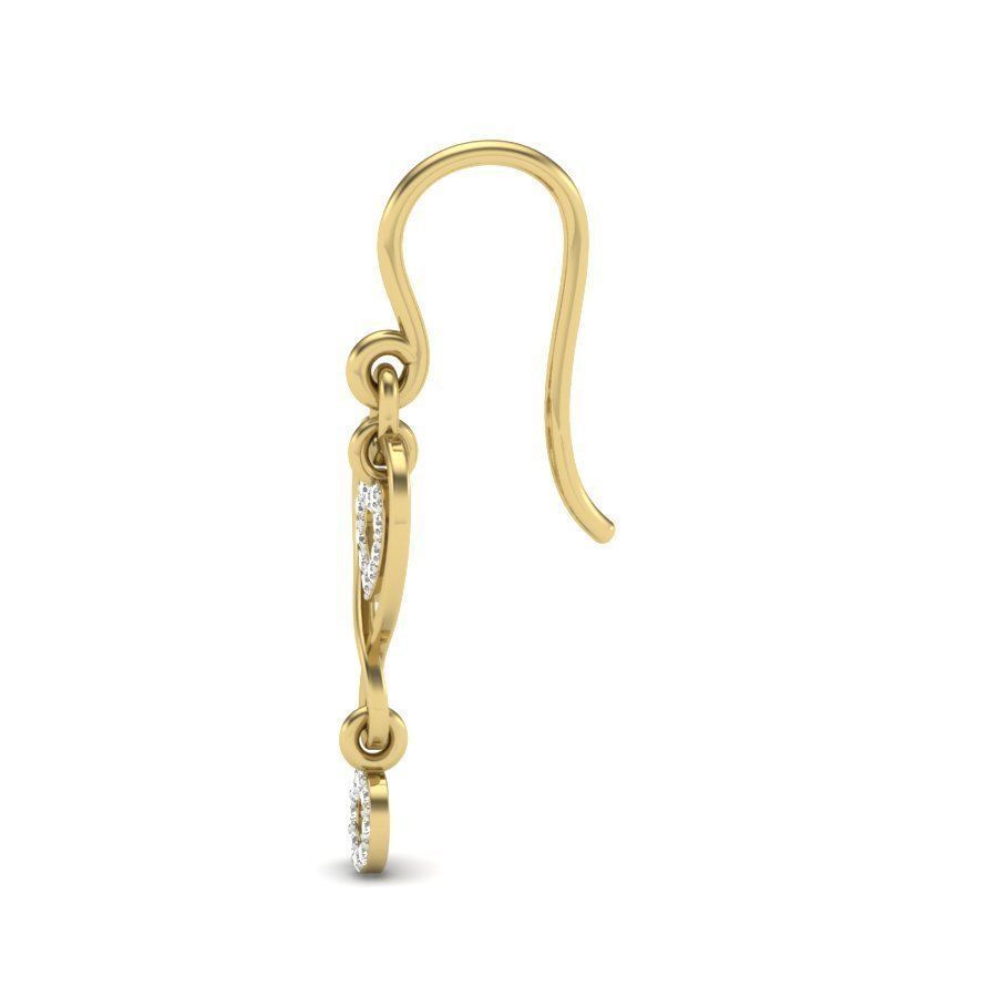 Women heart earrings 3dm render detail 3D print model 3D print model_3