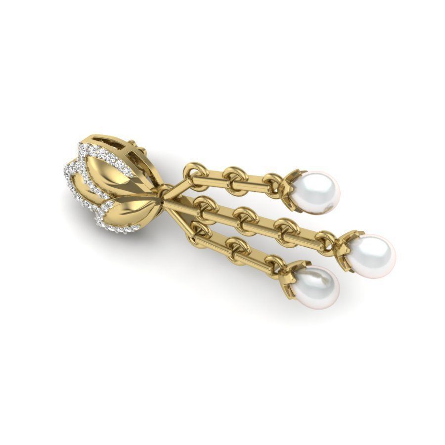 Women earrings 3dm render detail 3D print model 3D print model_4