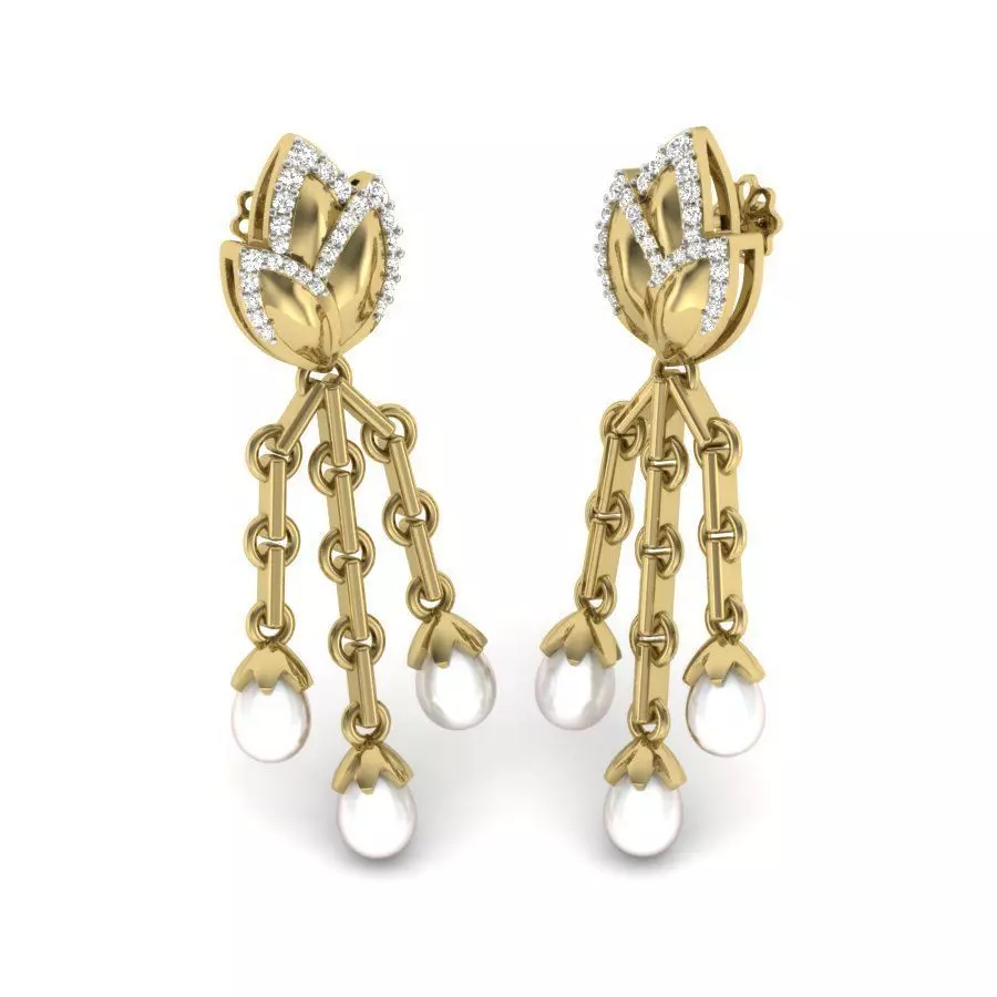 Women earrings 3dm render detail 3D print model 3D print model_0