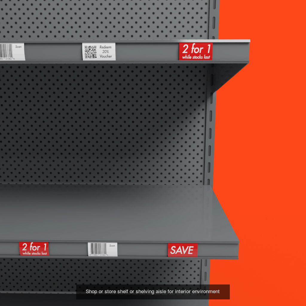 Shop and store builder pack - modular environment elements 3D Model Collection_5