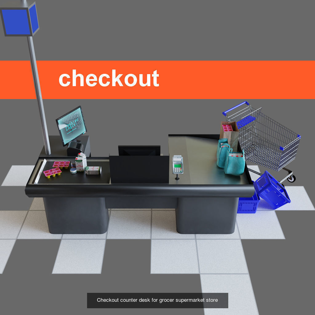 Shop and store builder pack - modular environment elements 3D Model Collection_3