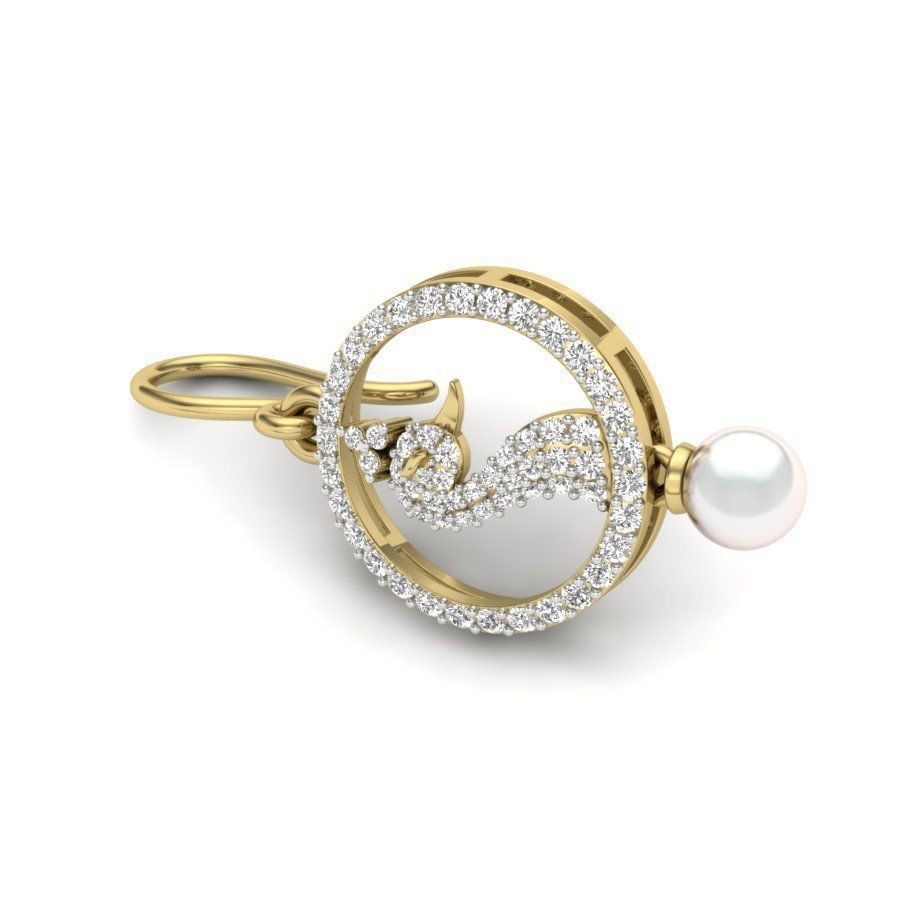 Women peacock  earrings 3dm render detail 3D print model 3D print model_4