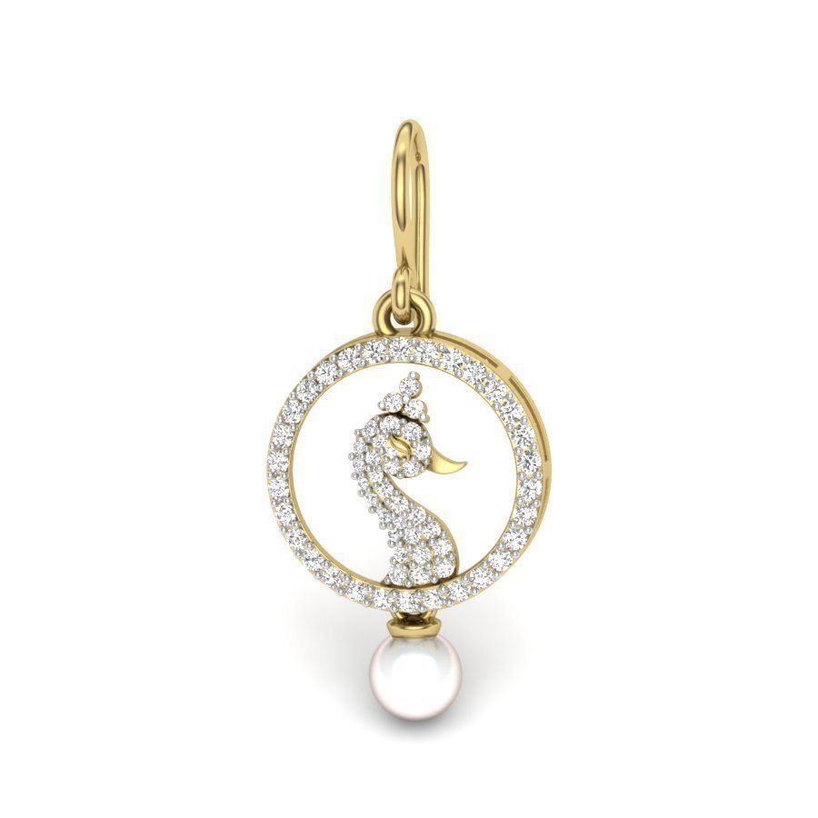 Women peacock  earrings 3dm render detail 3D print model 3D print model_2