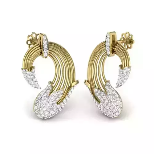 Women earrings 3dm render detail 3D print model