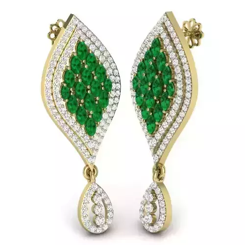 Women earrings 3dm render detail 3D print model