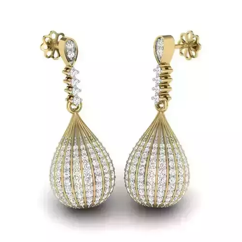 Women ball earrings 3dm render detail 3D print model 3D print model