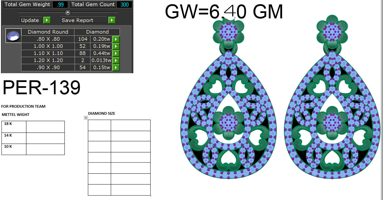 Women heart earrings 3dm render detail 3D print model 3D print model_5