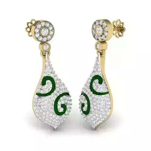 Women earrings 3dm render detail 3D print model