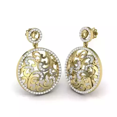 Women earrings 3dm render detail 3D print model