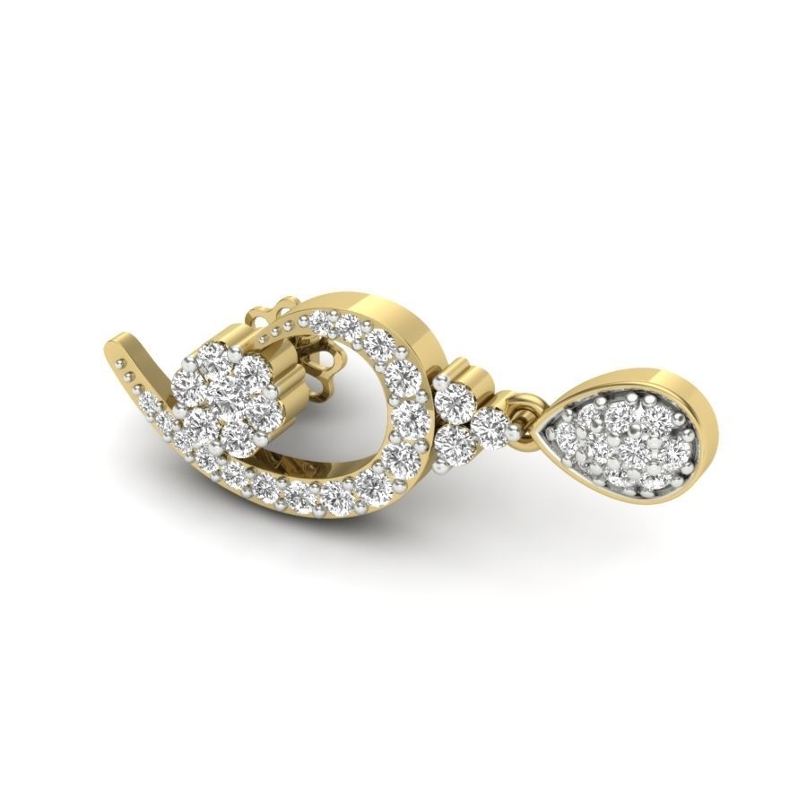 Women earrings 3dm render detail 3D print model 3D print model_4