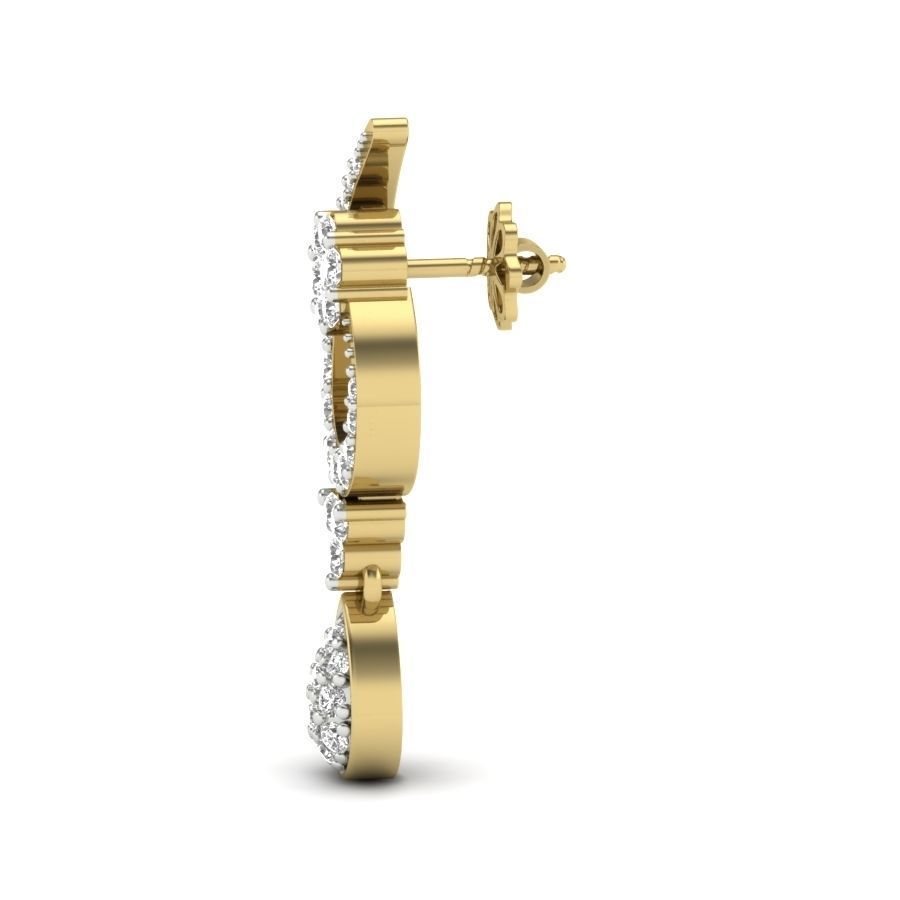 Women earrings 3dm render detail 3D print model 3D print model_3