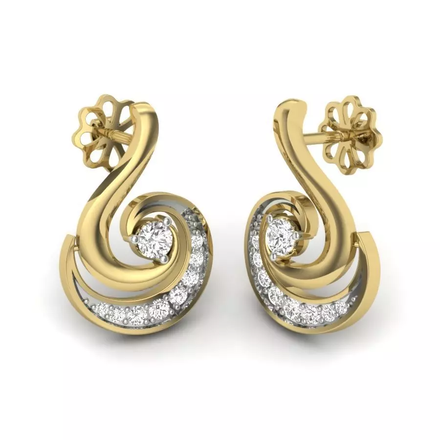 Women earrings 3dm render detail 3D print model 3D print model_0