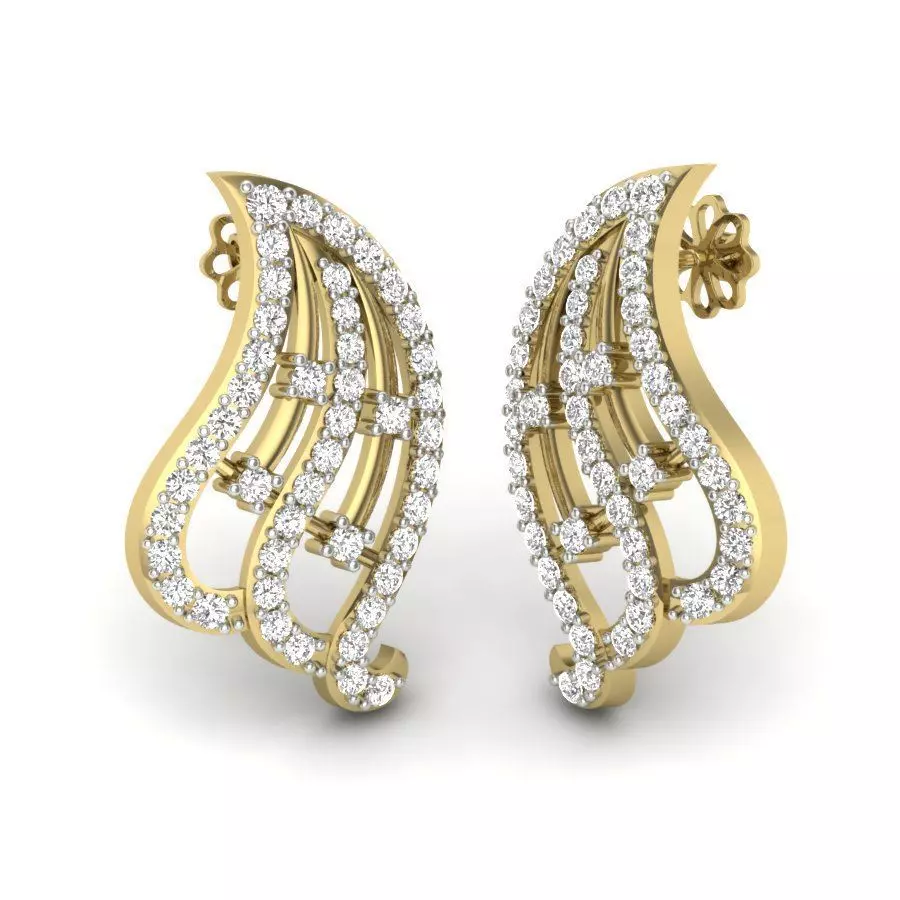 Women earrings 3dm render detail 3D print model 3D print model_0