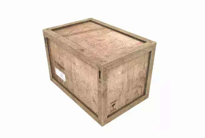 Old Wooden Cargo Crate 1 PBR