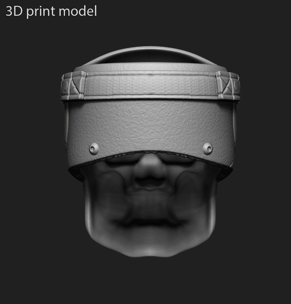 Biker helmet skull vol4 ring jewelry 3D print model_5