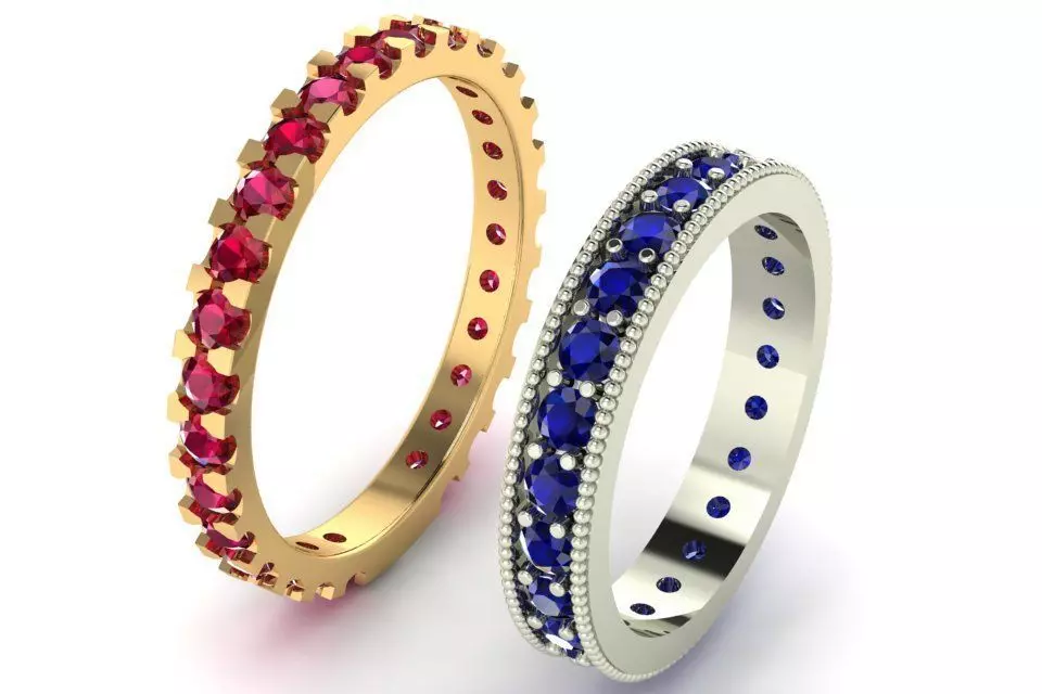 path of stones ring 3D print model_0