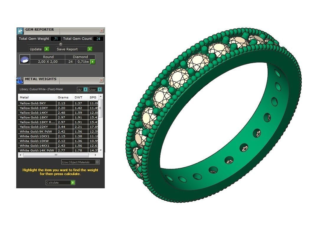 path of stones ring 3D print model_6