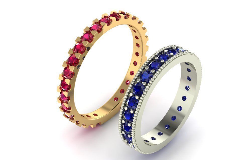 path of stones ring 3D print model_5