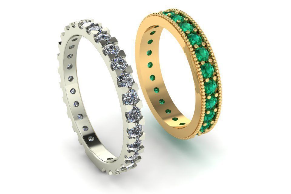 path of stones ring 3D print model_8