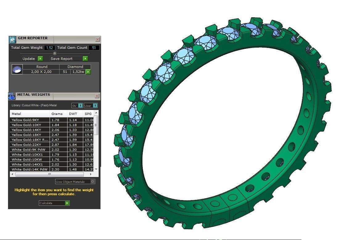 path of stones ring 3D print model_7