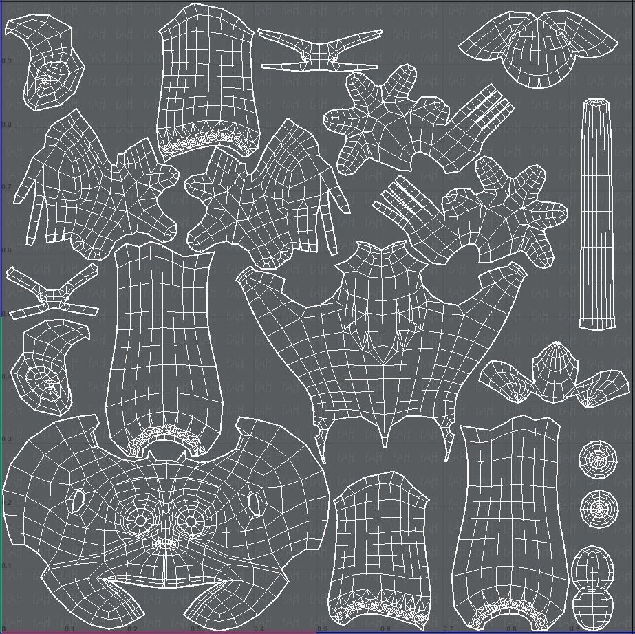 Monkey V02 Low-poly 3D model_45
