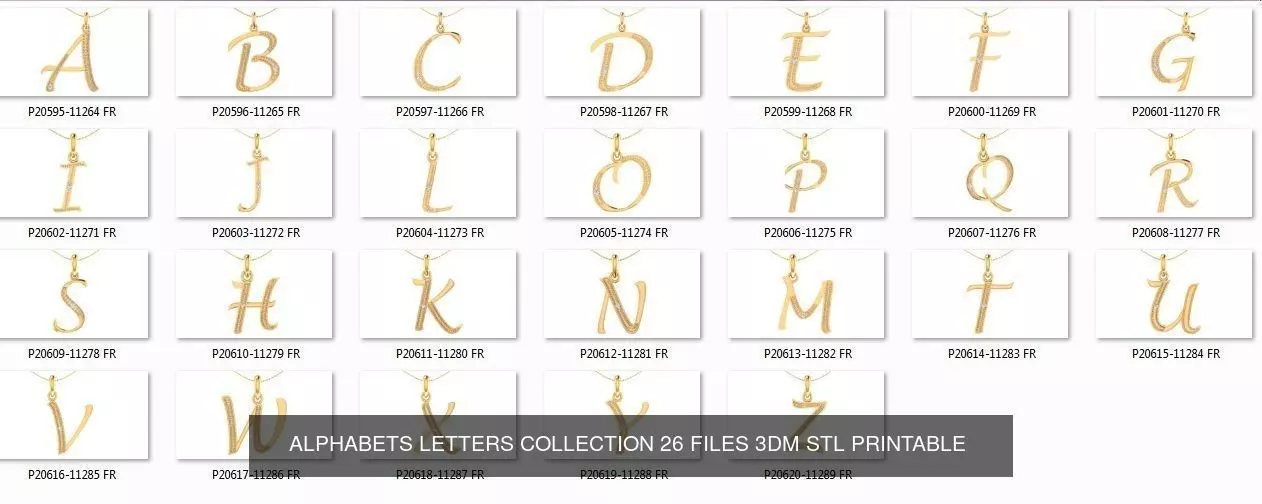 3 types of alphabet letter 3dm render details bulk collection  _0