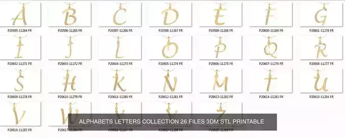 3 types of alphabet letter 3dm render details bulk collection  
