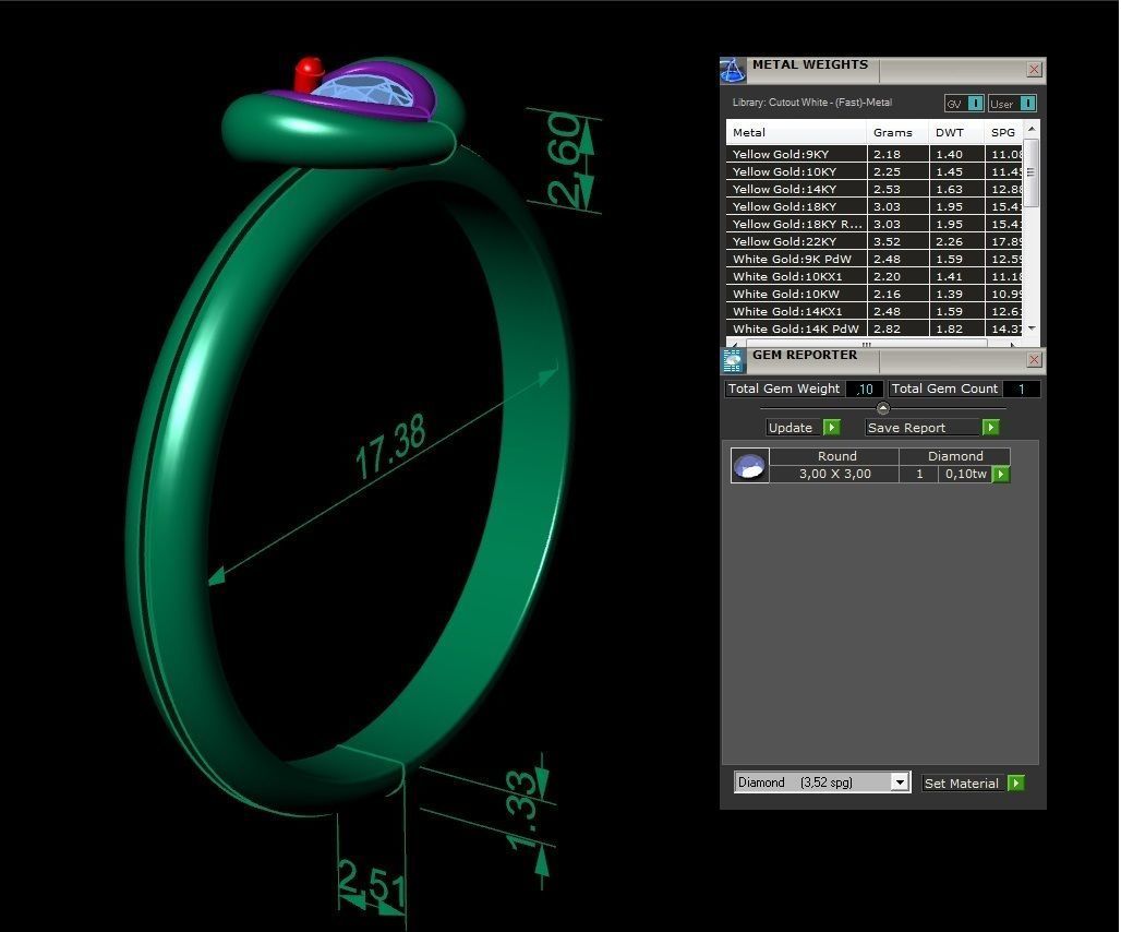 heart ring 3D print model_2
