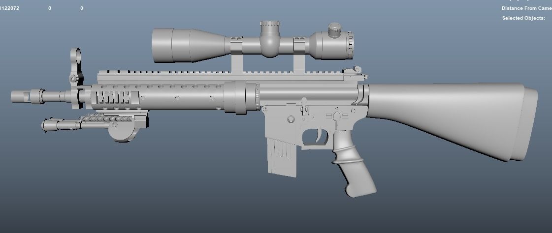 3rd person View MK12 Low-poly 3D model_5