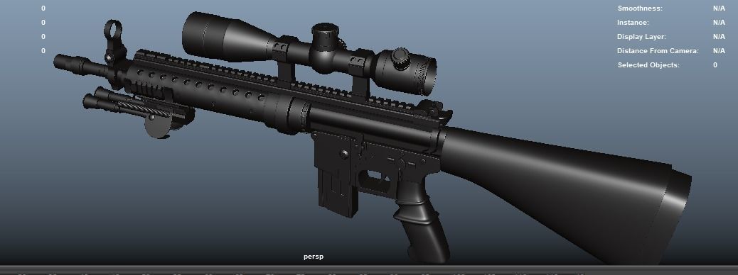 3rd person View MK12 Low-poly 3D model_1